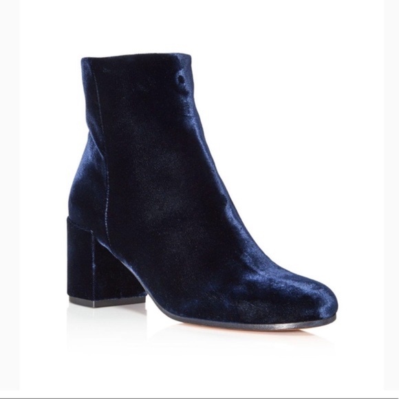 Vince Shoes - Vince Blakely Velvet Booties Navy Size 8